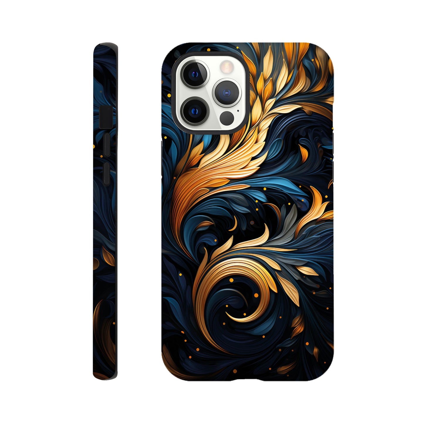 Gold and blue art deco pattern - Phone Case sturdy