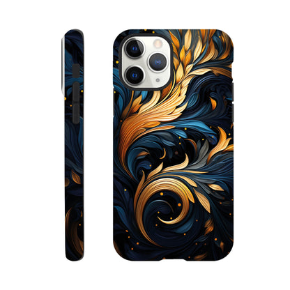 Gold and blue art deco pattern - Phone Case sturdy