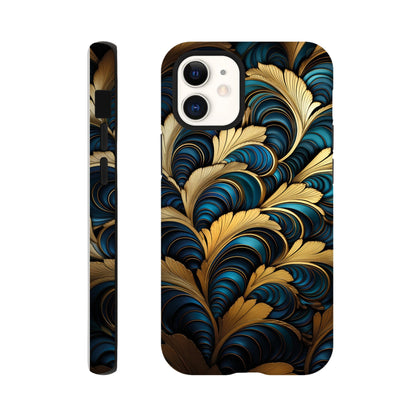 Blue and Gold art deco pattern - Phone Case sturdy