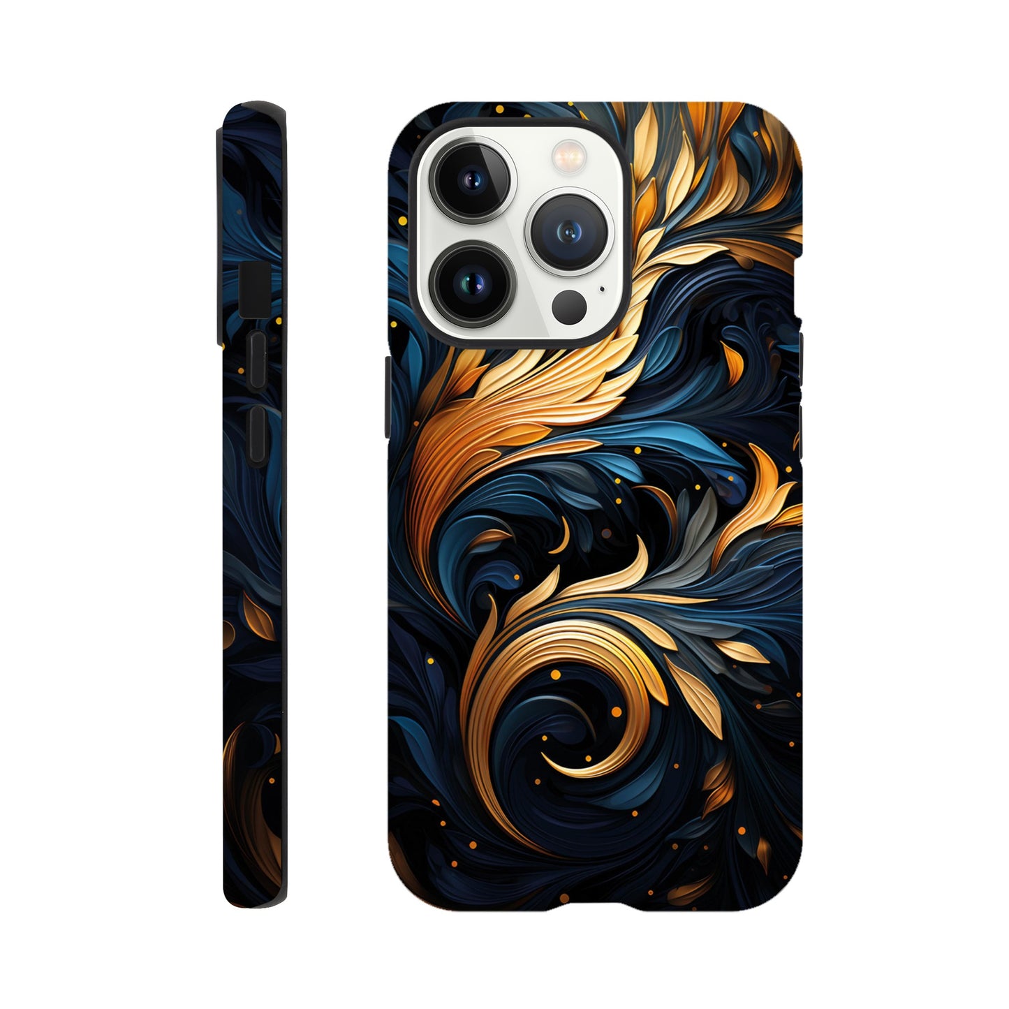 Gold and blue art deco pattern - Phone Case sturdy