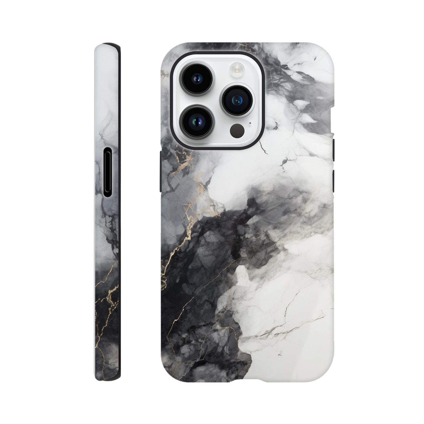 Black & White Marble - Phone case sturdy
