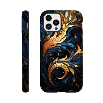Gold and blue art deco pattern - Phone Case sturdy