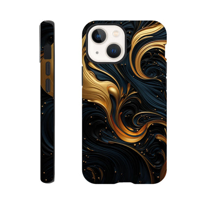 Black and gold art deco pattern II - Phone Case sturdy