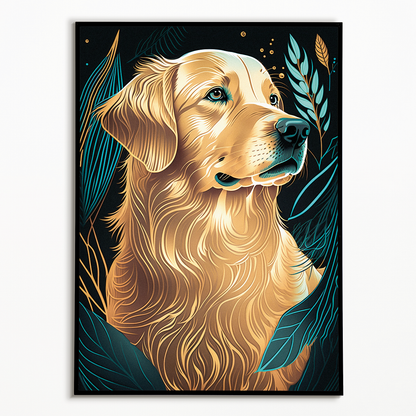 Proud golden retriever - Art Print