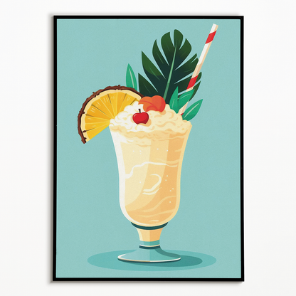 Pina colada (Light blue) - Art Print
