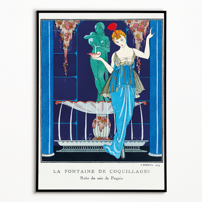 La Fontaine de coquillages: Robe du soir de Paquin - Art Print