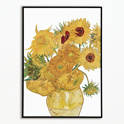 Vase with Twelve Sunflowers Cutout By Van Gogh - Art Print