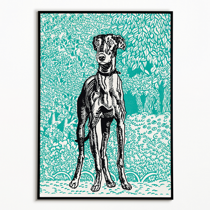 Greyhound By Moriz Jung - Art Print