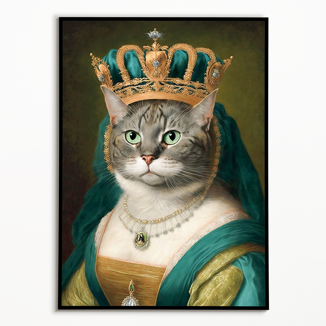 Renaissance painting of a Maine as a queen - Art Print