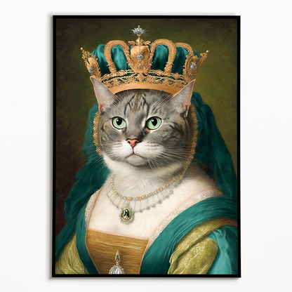 Renaissance painting of a Maine as a queen - Art Print