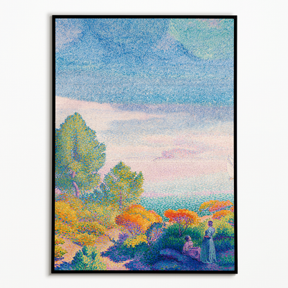 Two Women by the Shore, Mediterranean by Henri-Edmond Cross - Art Print