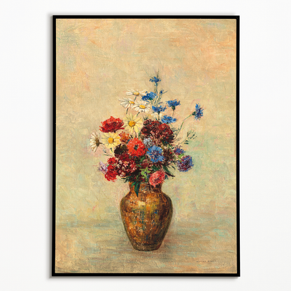 Flowers in a Vase by Odilon Redon - Art Print