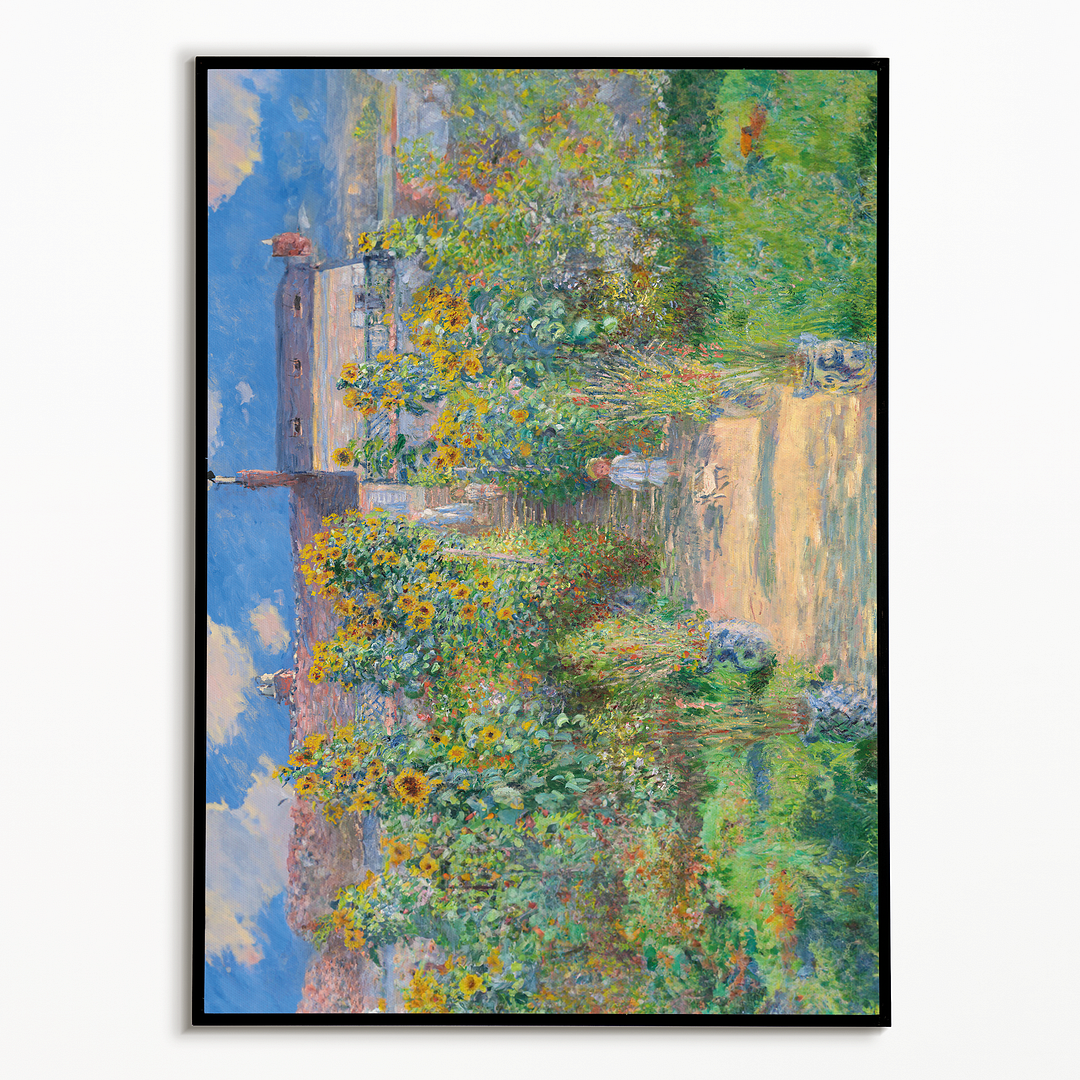 The Artist's Garden at Vétheuil (Expanded) By Claude Monet - Art Print