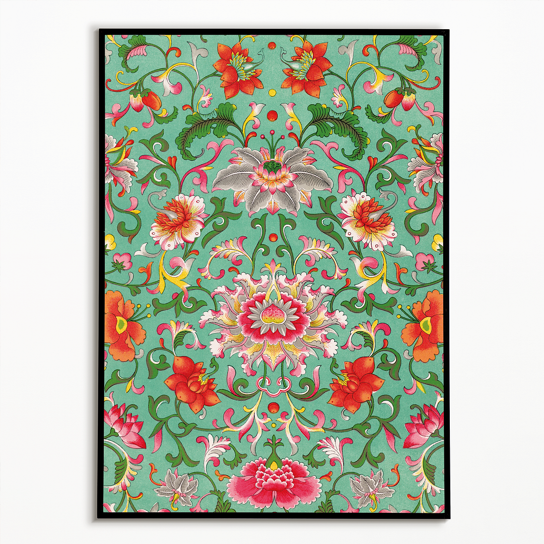 Colorful floral pattern - Art Print