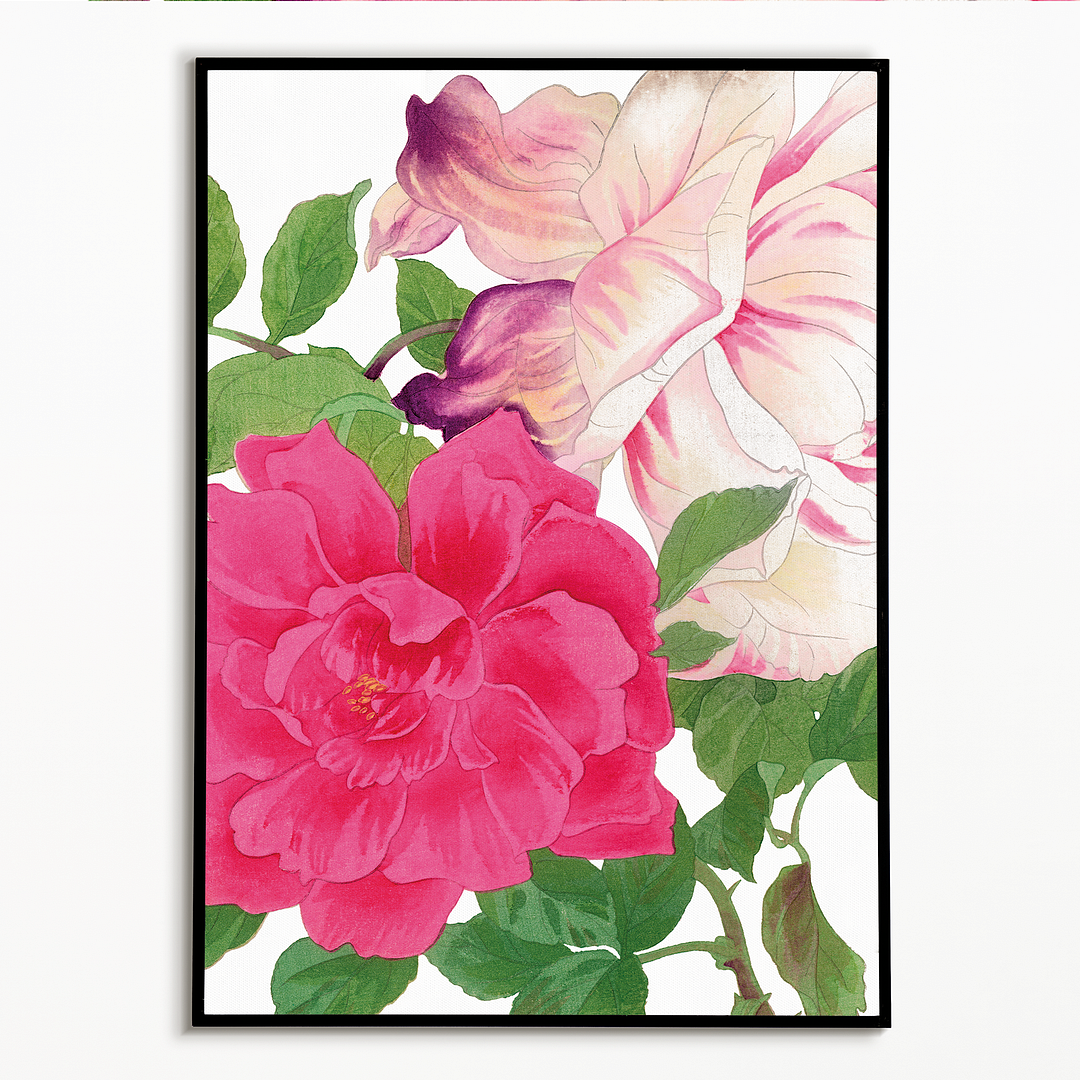 Pink Roses By Tanigami Kônan Art-Print