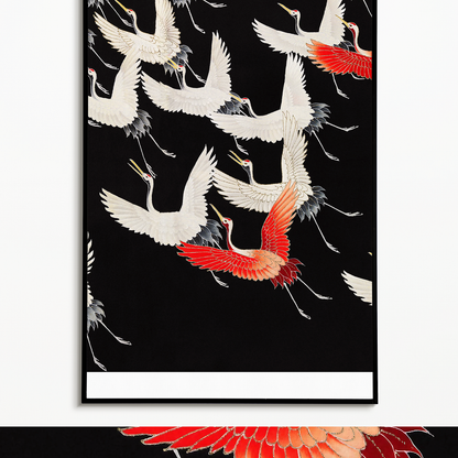Furisode with a Myriad of Flying Cranes - Art Print