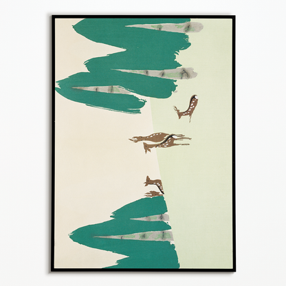 Deer By Kamisaka Sekka. - Art Print
