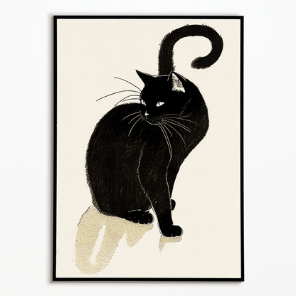 Black cat - Art Print