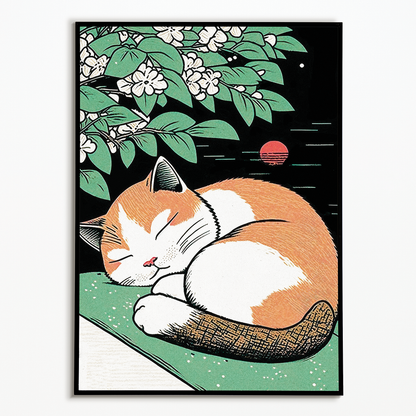 Little sleeping kitten - Art Print