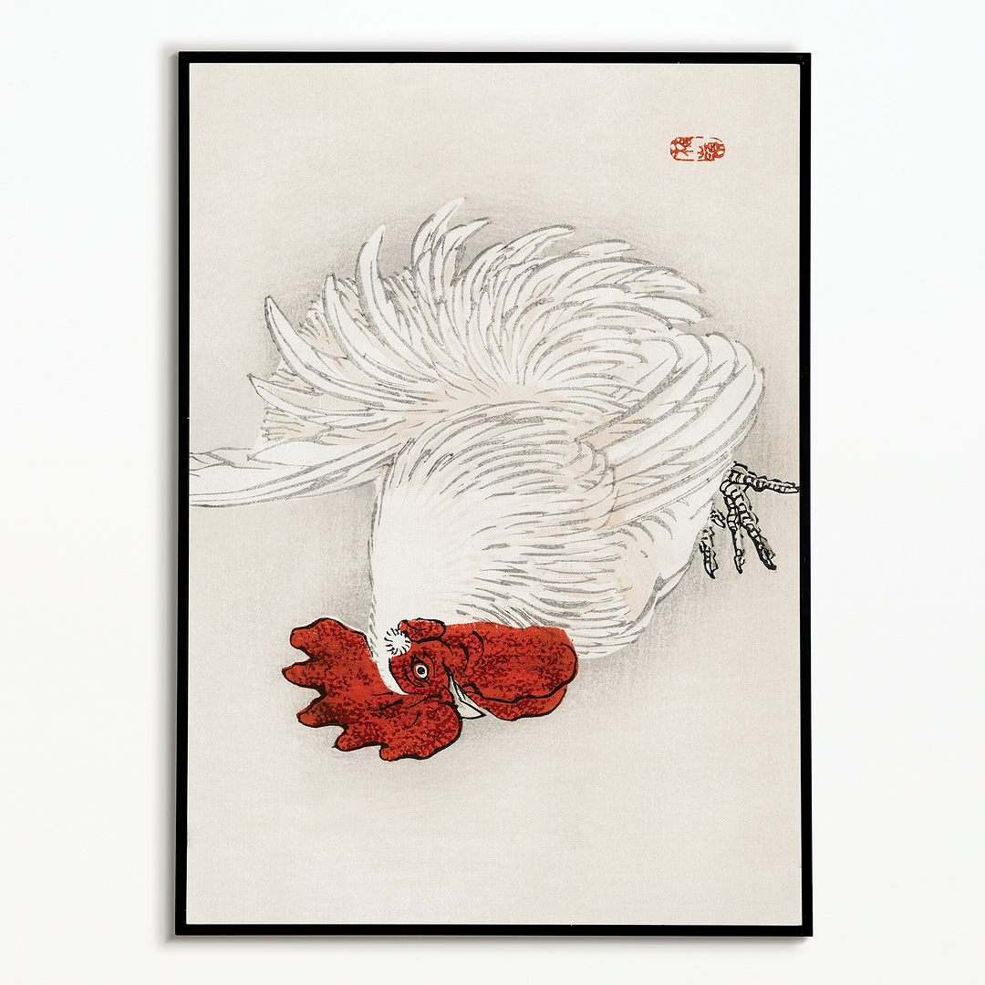 Japanese Bantam by Kōno Bairei - Art Print