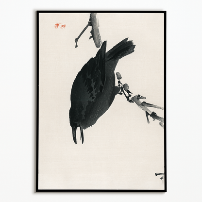 Crow by Kōno Bairei - Art Print