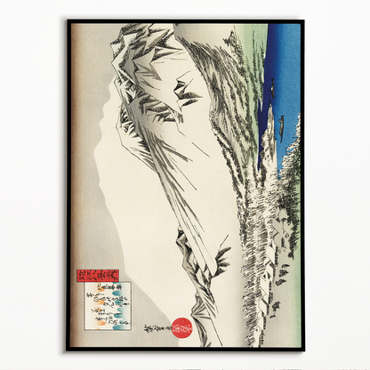 Evening Snow on Hira, Lake Biwa By Hiroshige - Art Print