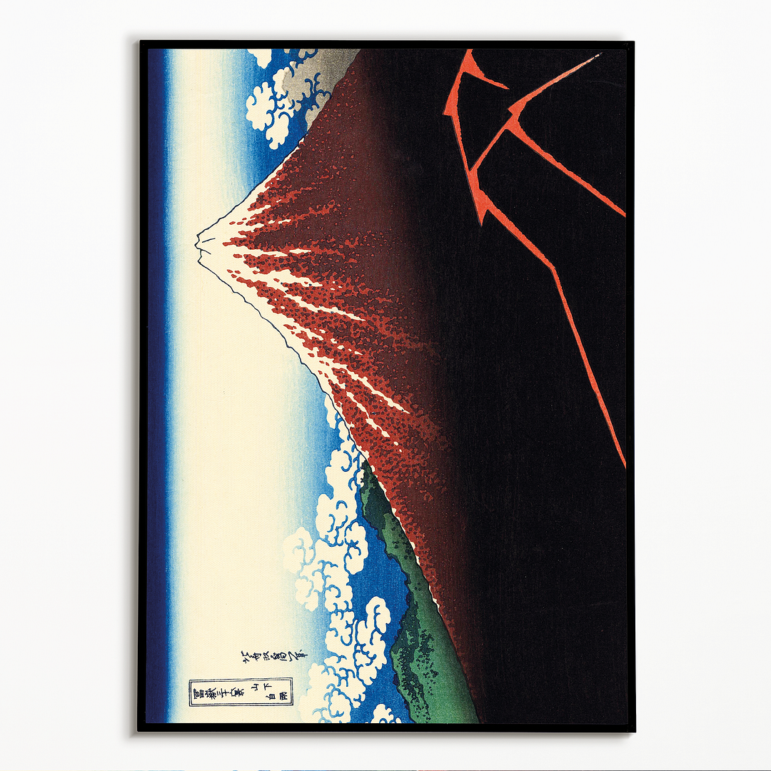 Rainstorm beneath the summit Katsushika Hokusai - Art Print