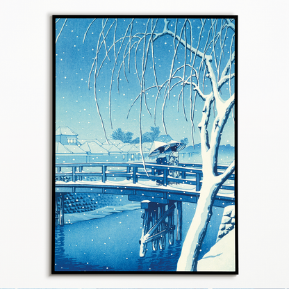 Bridge over edo river - Art Print