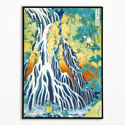 Pilgrims at Kirifuri Waterfall on Mount Kurokami in Shimotsuke Province - Art Print