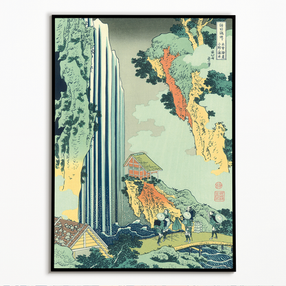 Ono Waterfall on the Kiso Road by hokusai - Art Print