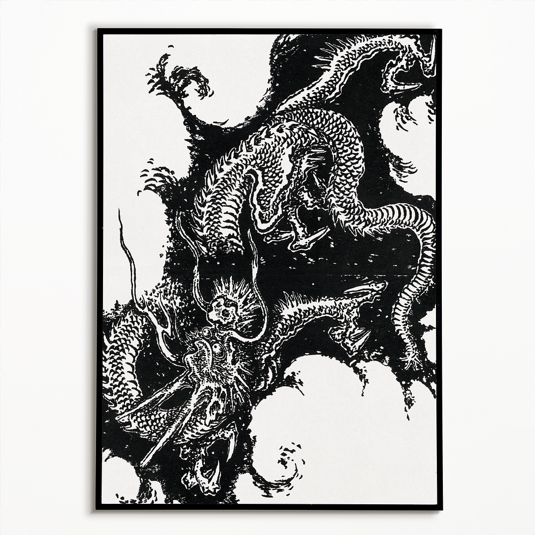 Japanese dragon by Shumboku - Art Print