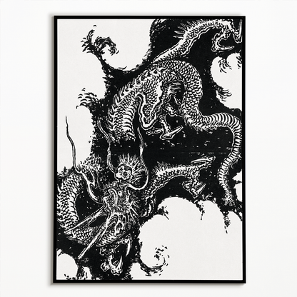 Japanese dragon by Shumboku - Art Print