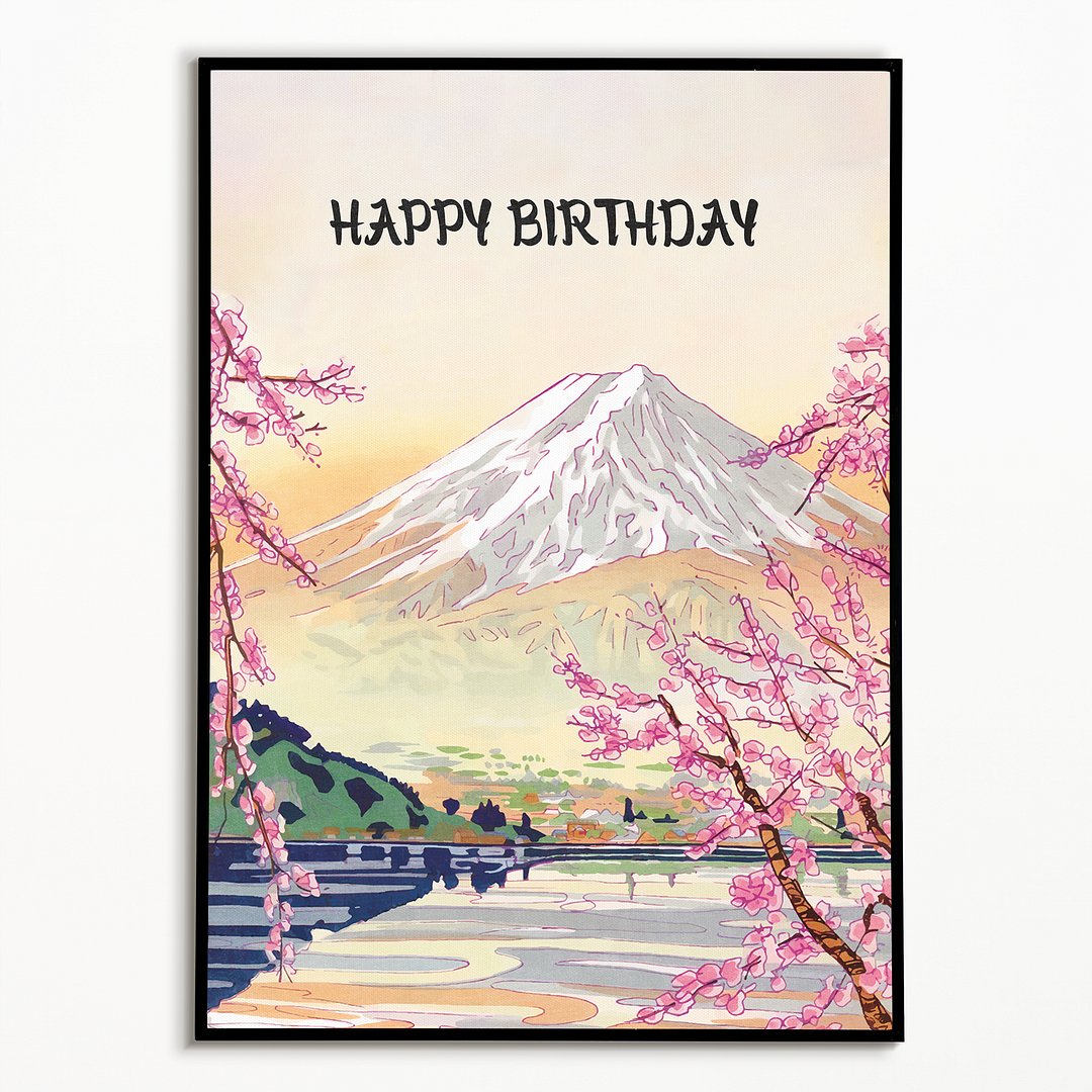 Mount fuji springtime (Happy Birthday) - Art Print