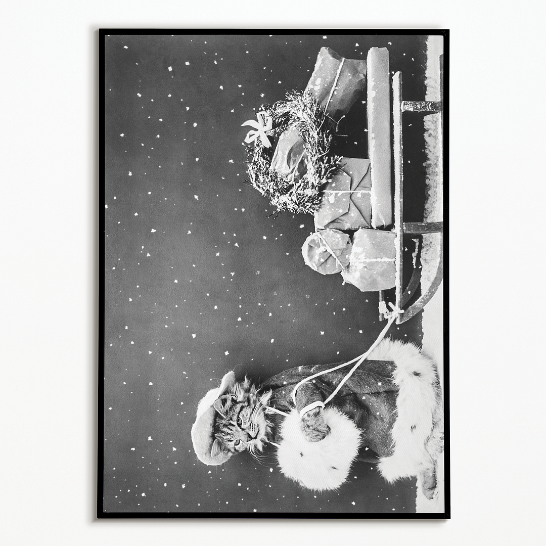 Santa Cat - Art Print