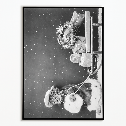 Santa Cat - Art Print