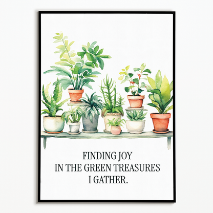 Green Treasures I gather. - Art Print