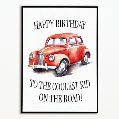 Coolest kid on the road! - Art Print