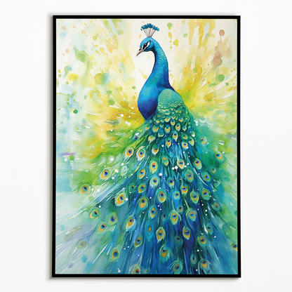 Elegant peacock - Art Print