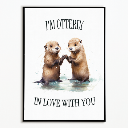 Otterly in love - Art Print
