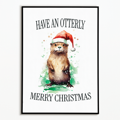 Otterly Christmas - Art Print