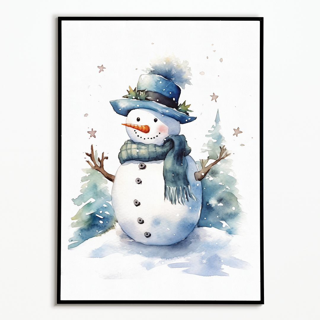Snow man - Art Print