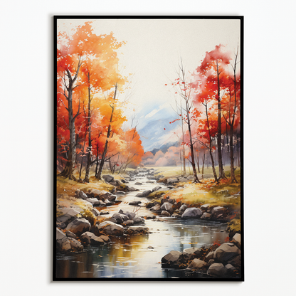 Fall landscape scene - Art Print
