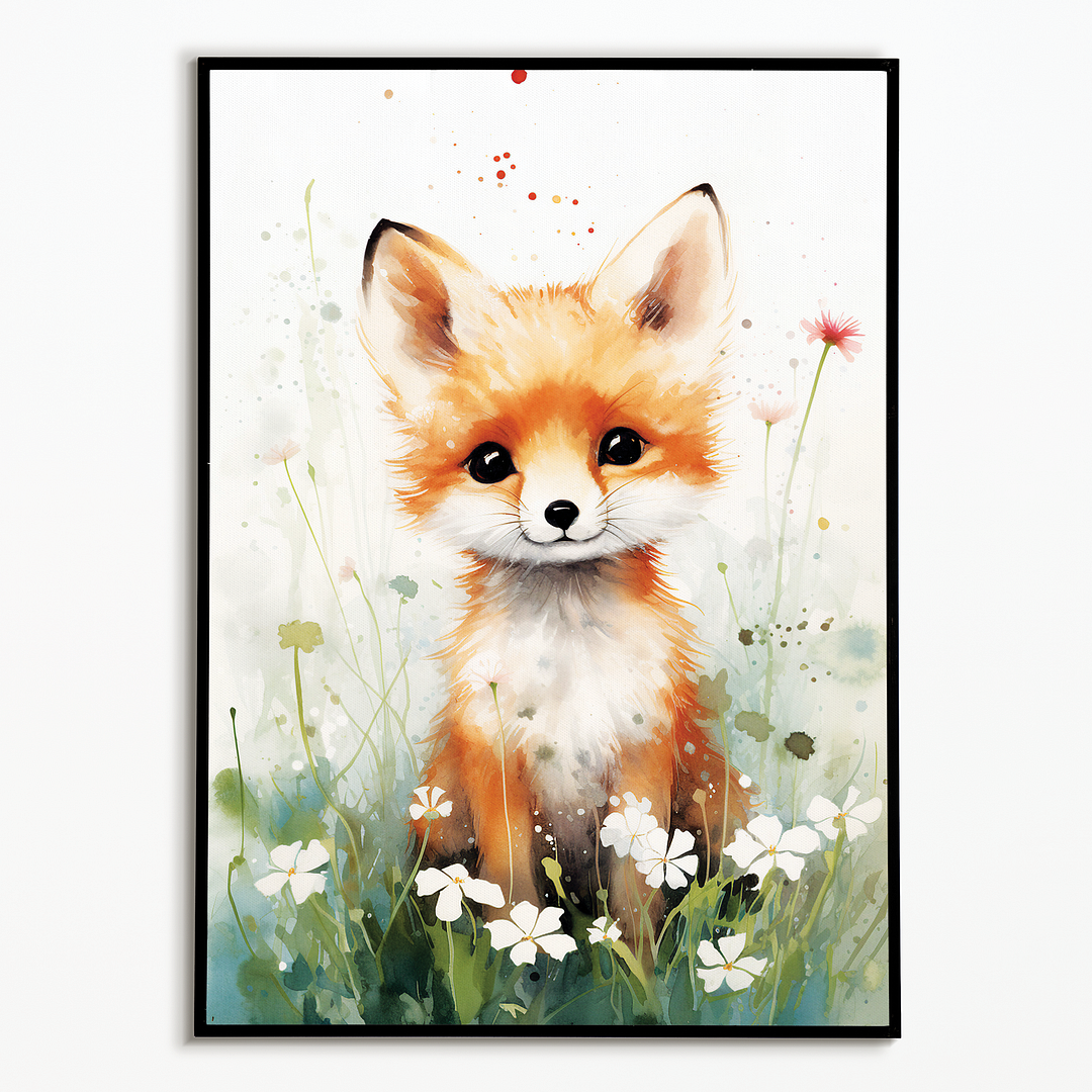 Cute little fox - Art Print