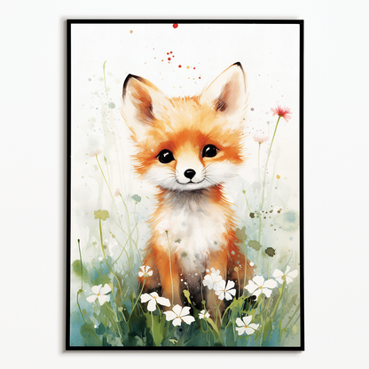 Cute little fox - Art Print