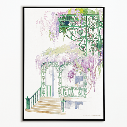 Cast Iron Porch Railing by Gilbert Sackerman - Art Print