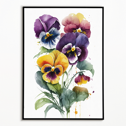 Pansies I - Art Print
