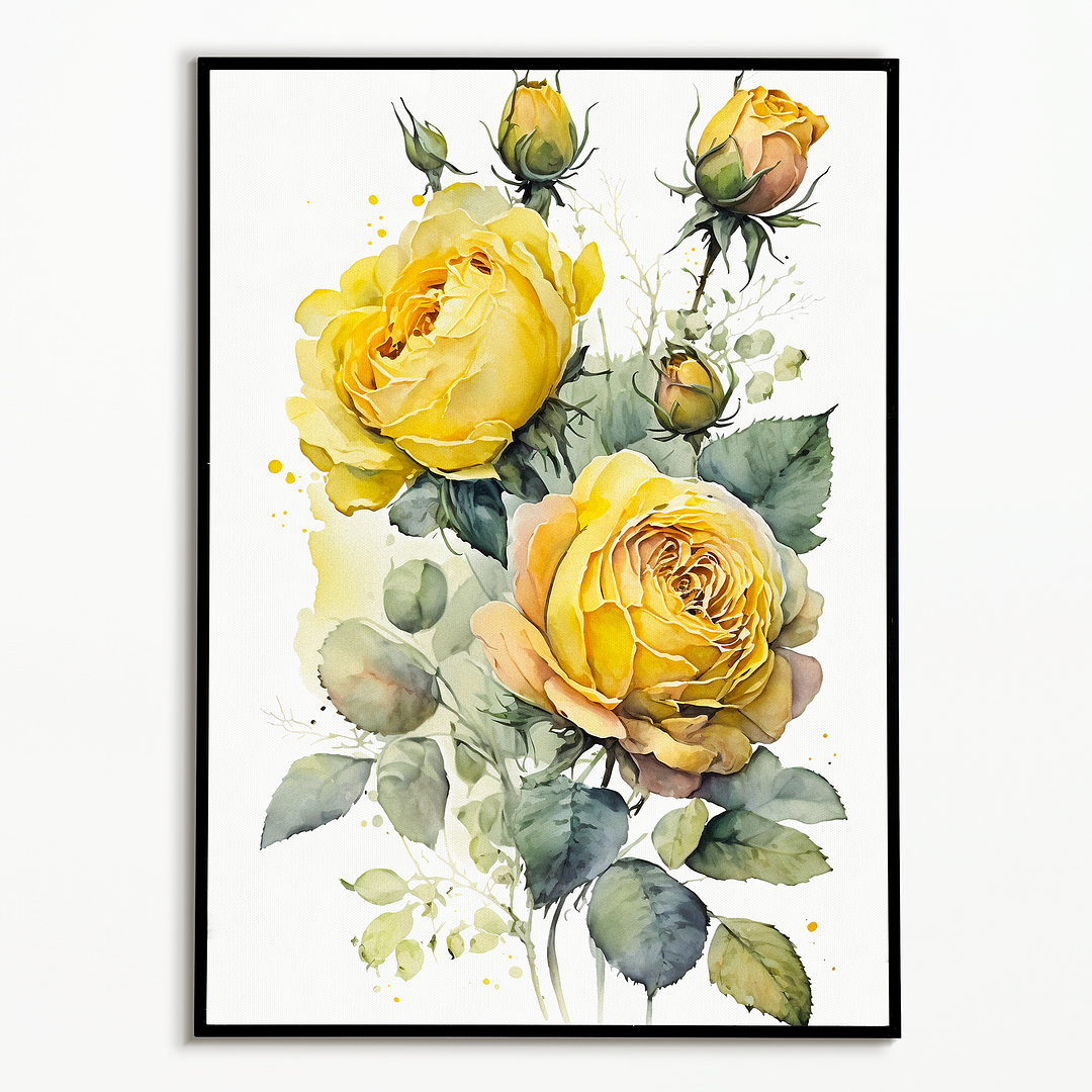 Yellow rose II - Art Print