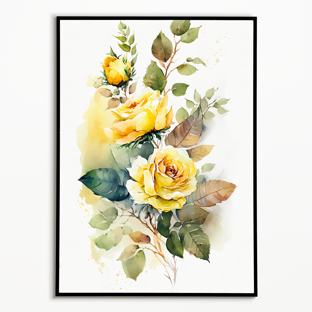 Yellow rose IV - Art Print