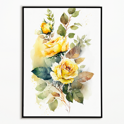 Yellow rose IV - Art Print