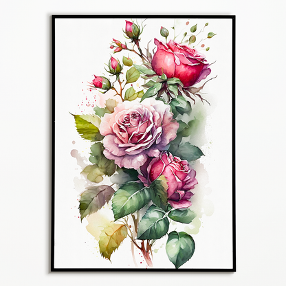 Pink rose IV - Art Print